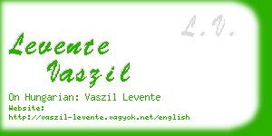 levente vaszil business card